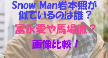 Snow Man岩本照は誰かに似ている？冨永愛や馬場徹も！画像で比較してみた！